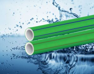 Ống nhựa chịu nhiệt PPR sọc xanh và sọc đỏ